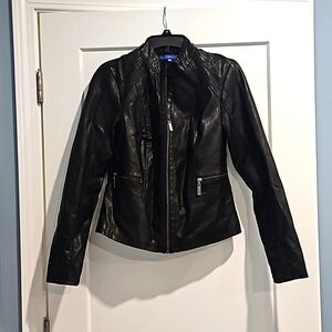 Faux Black Leather Jacket
